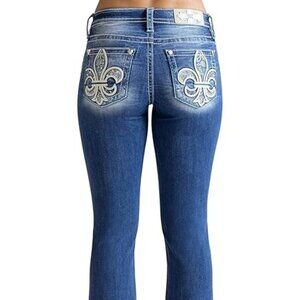 Miss Me  Womens Skinny Embellished Rhinestone Studded Jeans 27x30